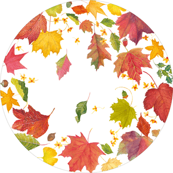 Caspari Swirling Leaves White Paper Placemats - includes 12 Paper Placemats